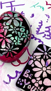 You can use this technique to create lots of fun designs! #rockpainting #stonepainting #kindnessrocks #paintedrock #paintedstone #rockpaintingideas #stonepaintingideas #wordrocks #posca #flowerart #flowercraft | Rock Painting 101