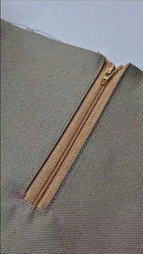 Easy Way to Sew a Zipper with a Neat Finish #shorts #shortsfeed #trending #fashion