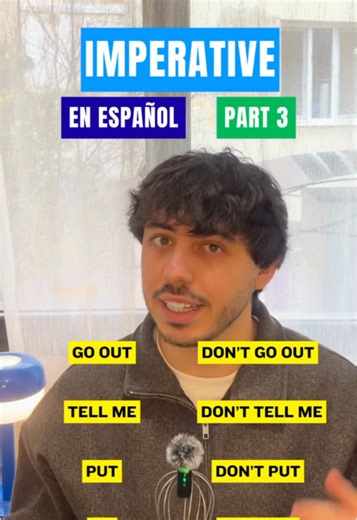 📢✨ Imperativos en español – Parte 3 ✨📢 En este post seguimos aprendiendo el imperativo en español, con más ejemplos para dar órdenes, consejos e instrucciones de forma clara y natural 🇪🇸 Ideal para estudiantes de nivel A2–B1 Perfecto para mejorar tu gramática y comunicarte con más seguridad Guárdalo y sigue practicando con Spanish Lab ✨ ------------------------------------------------------------------------------------------------ 📢✨ İspanyolcada Emir Kipi – Bölüm 3 ✨📢 Bu postta, İspanyol