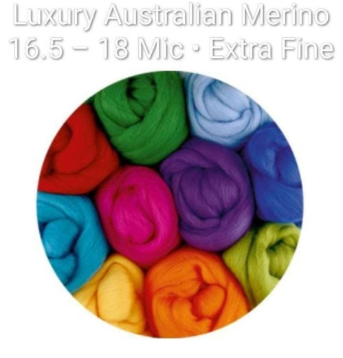 Luxury Merino Wool Roving Set, Extra Fine 16.5-18 Mic, Rainbow Colors for Felting - Etsy