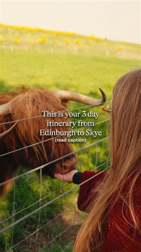 Here's the perfect 3-day Scotland itinerary to kick off 2026! ✨ Planning your Scotland trip and wondering what you can realistically see in three days? This Isle of Skye itinerary from Edinburgh hits all the iconic spots without the stress of driving yourself. Day 1: Edinburgh to Isle of Skye Drive through Glencoe's dramatic valley, follow the Great Glen through the Highlands and arrive in Portree's colourful harbour town for the night. Day 2: Exploring Isle of Skye The Old Man of Storr's sandst