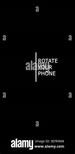 Minimal smartphone rotation instruction icon on a black background, showing device orientation change for better viewing experience, centered composition with modern UI design Stock Video Footage - Alamy