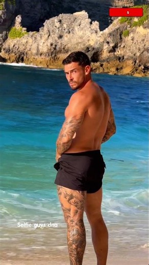 Handsome Guy Strong Muscline Look and beautiful beach #shorts