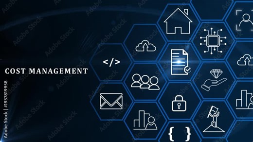 Cost management concept. Cost structure allocation plan, budgeting, control, report. Optimization management, investment. Spending and cost reduction, maximizing value. Cost analysis and improvement.