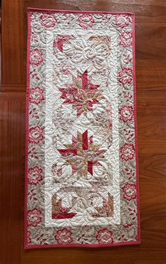 Handmade Quilted Table Runner: French General Fabric, Farmhouse Decor, Heirloom Style (16" X 34.5") - Etsy