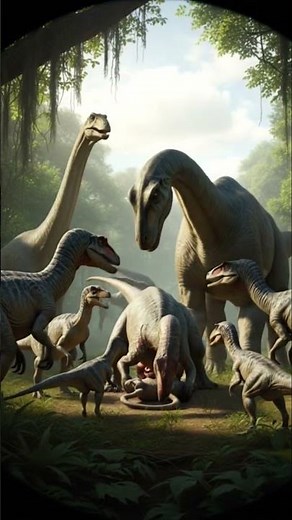 Dinosaur giving birth