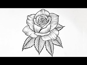 How to Draw a Rose Easy Step by Step | Beautiful Flower Drawing