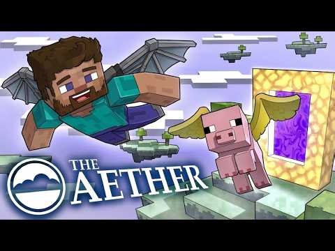 The Aether Dimension in minecraft!!
