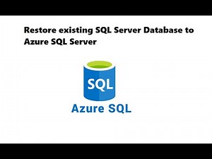 Restore existing local SQL Server Database (AdventureWorks Database ) on Azure SQL Server