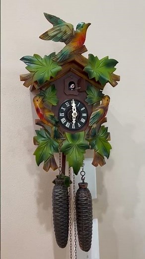 Vintage E. Schmeckenbecher Black Forest German Made Cuckoo Clock: 8-Day, Colorful Wood, Gorgeous!!!