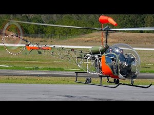 Iconic Bell 47G: Startup, Takeoff and landing