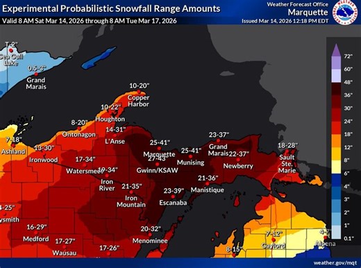 How much snow will Upper Peninsula get? Predictions for winter storm