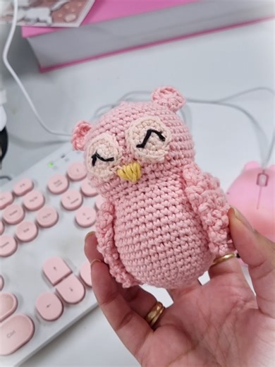 Pink Owl for My Colorful Workspace