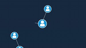 Social network connections connecting people nodes on the internet animation background user icon | Premium Stock Video Footage