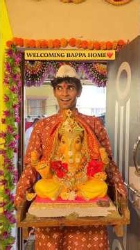 WELCOMING BAPPA HOME❤️ #shorts #ganesh #ganeshchaturthi #ganpati #bappa #family #love #festival