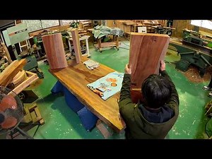 #2 How a Japanese Luxury Single-Slab Table Is Made / Finally Near Completion