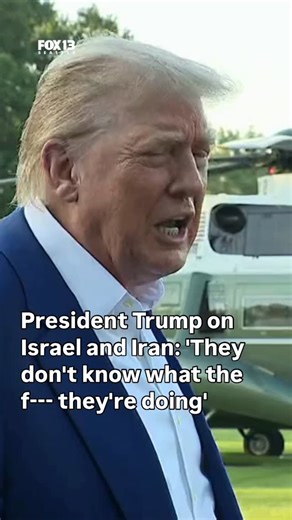 733 reactions · 319 comments | President Donald Trump swore Tuesday morning, while talking to reporters about the faltering ceasefire between Israel and Iran. | FOX 13 Seattle | Facebook