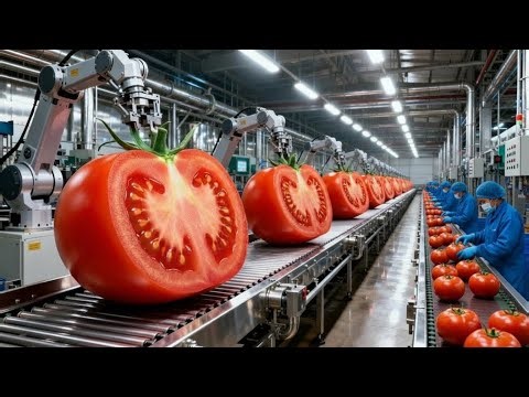 Inside the Modern Tomato Factory: From Field to Table (The Whole Process)