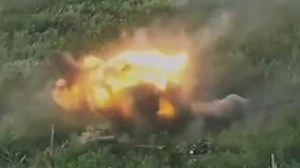Astonishing moment Ukrainian troops inside Humvee survive massive landmine blast