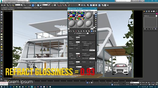 V-Ray 3Dsmax建筑玻璃教程| 清玻，反光玻璃，彩色玻璃.