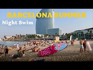 Barcelona Beach Walk & Night Swim by W Hotel – From Golden Hour to Moonlit Waves