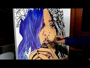 Painting Challenge #44 / Acrylic on canvas / EL SECRETO DE VANESA / POP ART COMIC