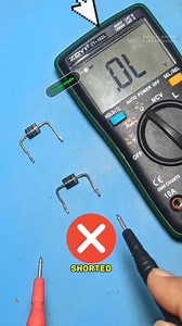 Diode Testing using digital multitester in diode mode. #reels #viral #fblifestyle #audio #electronics #speaker #repair #tv #technology #diyproject #ideas #creative #diy #LED #how | Belajar Servis Elektronika