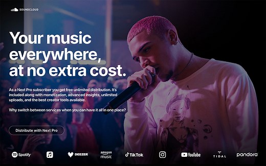 Distribute your music with SoundCloud Artist Pro