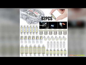 42Pcs LED Car Interior Lights T10 6000K SMD LED Replacement License PlateReading Light Bulbs Xenon