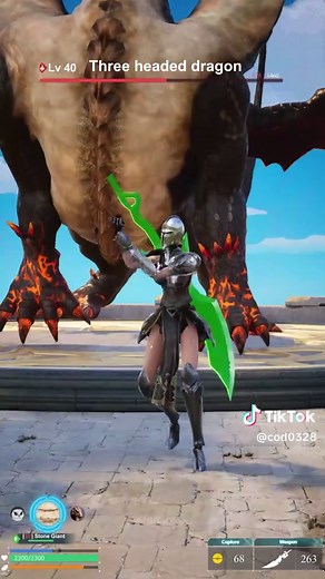 Three-Headed Flame Dragon in Call of Dragons Gameplay