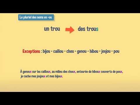 Le pluriel des noms en -ou