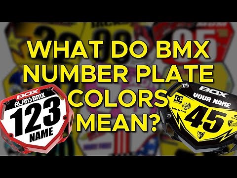 What do BMX number plate colors mean?
