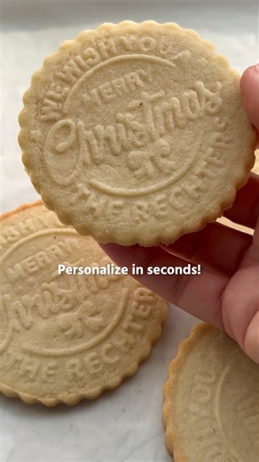 So Yummy on Instagram: "Link in bio. Personalized holiday cookie stamps that turn sugar cookies into edible greetings 🎄🍪"