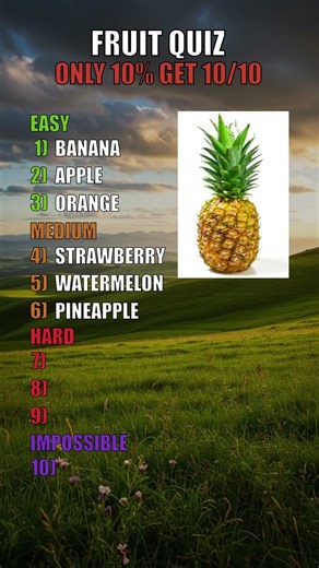 Can you name these fruits? #quiz #trivia #food #shorts