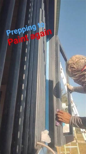 Metal Window Frame Preparation To Paint #Ronsalltrade #handyman #restoration #repair #painting