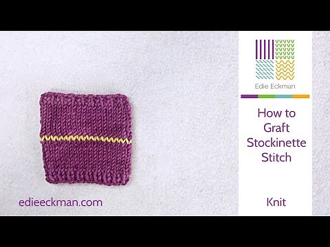 How to Graft (Kitchener Stitch) in Stockinette Stitch