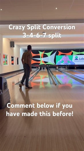 Crazy Split Conversation! 3-4-6-7 split #fypシ゚viral #bowling #conversion