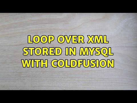 Loop over XML stored in MySQL with Coldfusion
