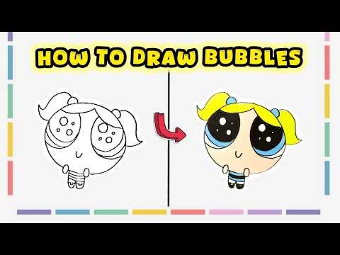 How to Draw Bubbles from The Powerpuff Girls – Easy Tutorial
