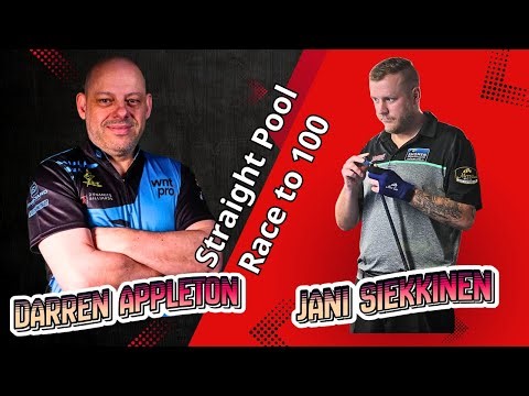 Darren Appleton vs Jani Siekkinen | Straight Pool | Race to 100
