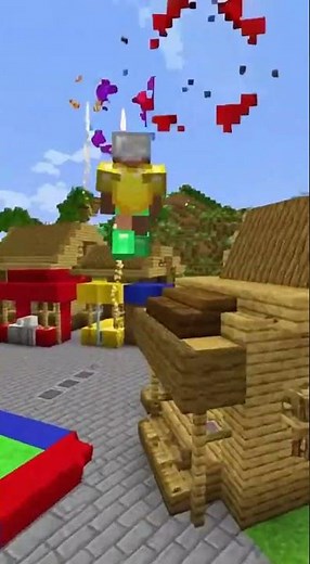 Jump Potion GOAT Chaos in the Village 😂🎆 #shorts