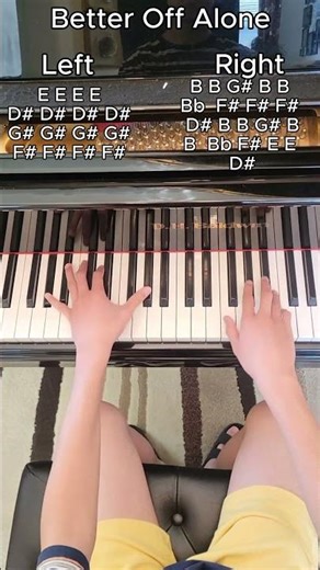 How to Play Better Off Alone on Piano in 15 Seconds – Alice Deejay Easy Tutorial
