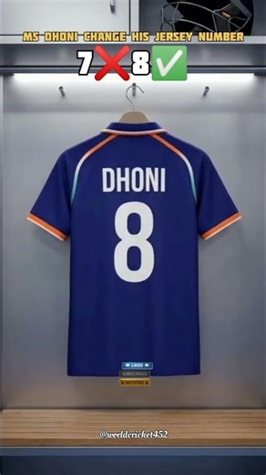 MS Dhoni change his jersey number 7 ❌ 8 ✅ #shorts #msdhoni #ipl2026