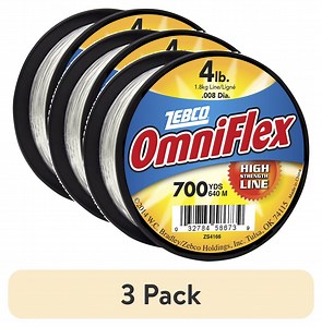 (3 pack) Zebco Omniflex Monofilament Fishing Line, 4-Pound Tested