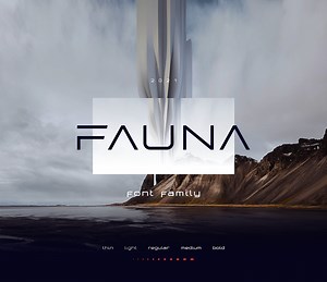 Fauna — Geometric Futuristic Font (free to try) - Taras Pasternak