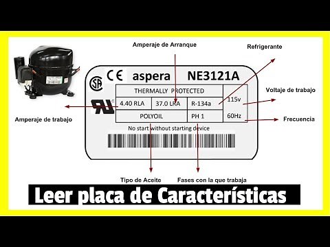 ✅ CÓMO LEER LA ETIQUETA DE UN COMPRESOR EMBRACO (Funciona) 2018