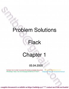 Solution Manual for Fundamentals of Jet Propulsion with Applications by Ronald Flack - SlideServe