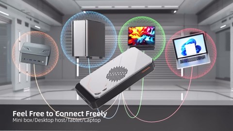 BOSGAME External GPU Docking Station GVP7600 Ultra, eGPU Game Console with AMD Radeon 7600M XT Graphics Card, Oculink, Thunderbolt 3, HDMI 2.1, DisplayPort 2.0, eGPU Dock for Mini PC