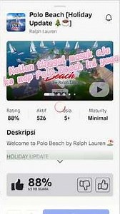 Tutorial Polo Beach UGC Roblox #beranda #fyp #tutorial #ugcroblox #roblox #robloxshorts #ugc