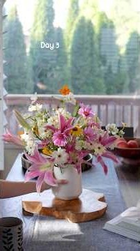 Step-by-Step Flower Arrangement | Lilies, Ranunculus, Cosmos & Homegrown Blooms 🌿